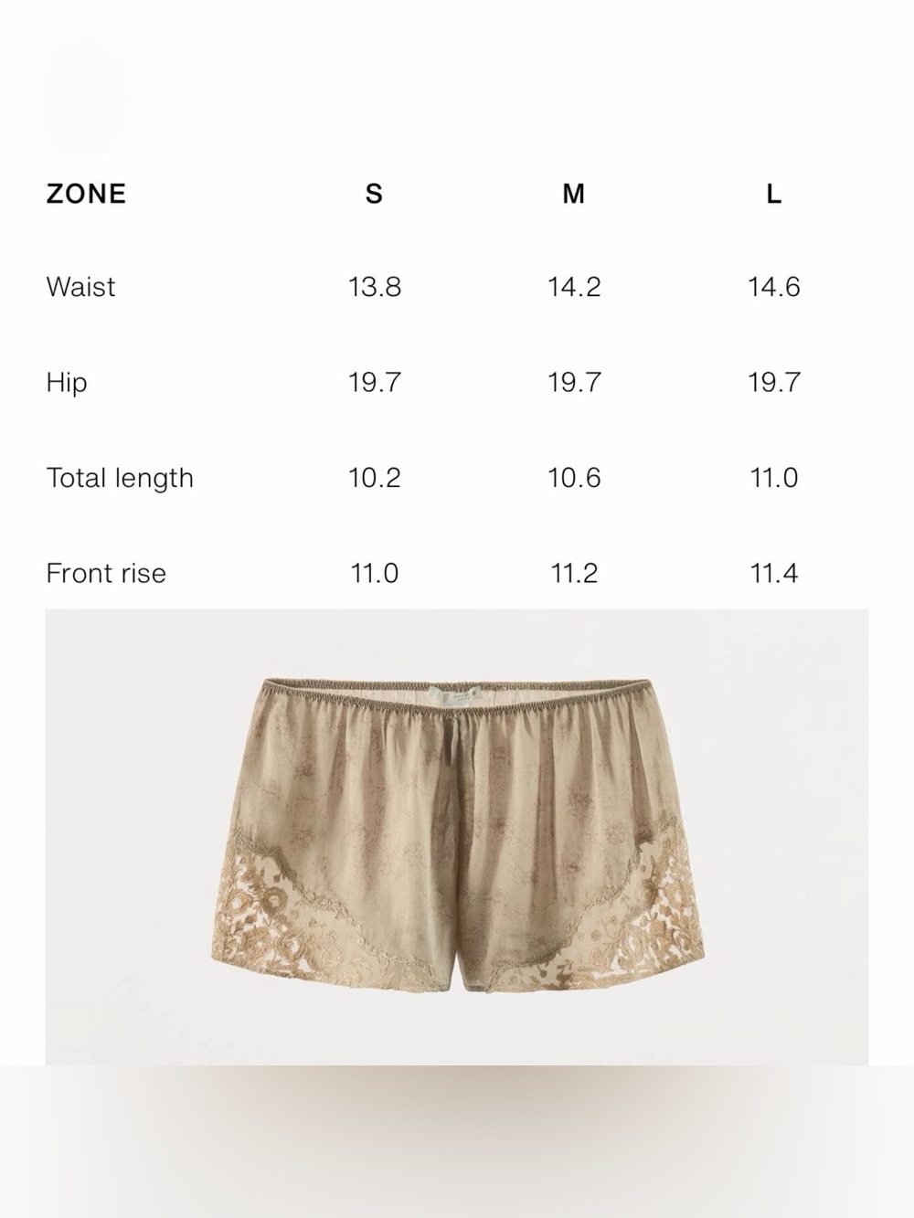 ZARA SET EMBROIDERED CAMISOLE TOP AND SHORTS BEIGE SMALL - Picture 10 of 13
